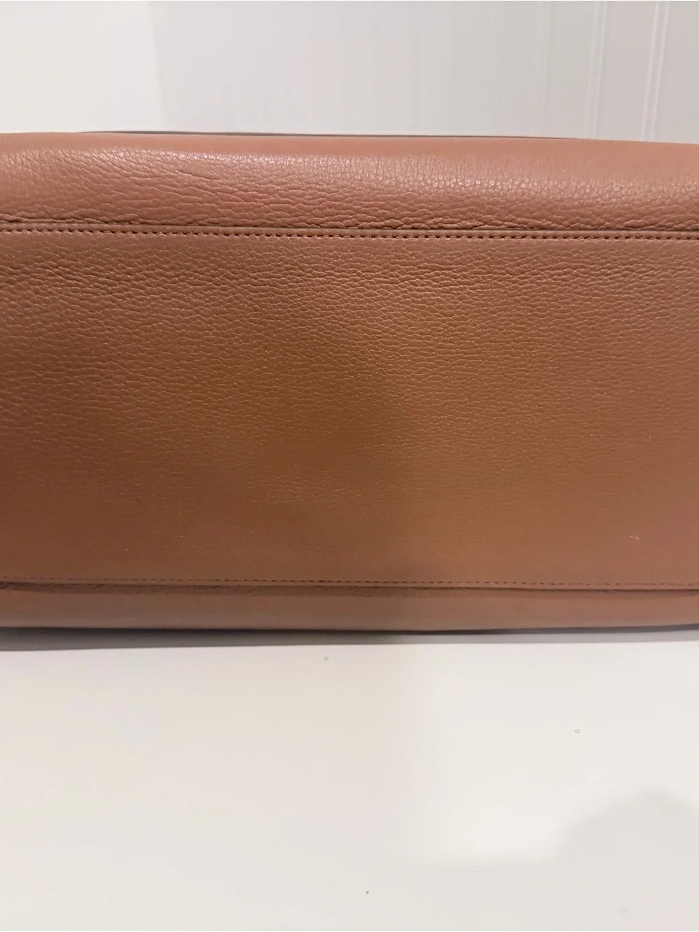 Tory Burch Britten Small Slouchy Tote Bark Brown Pebbled Leather
